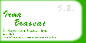 irma brassai business card